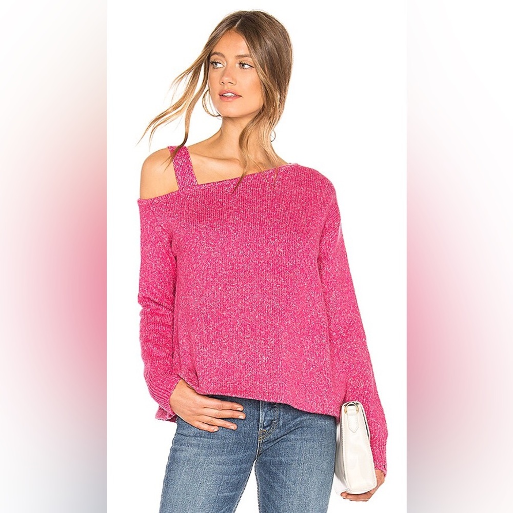 Lovers + Friends Syrah Sweater in “Magenta”